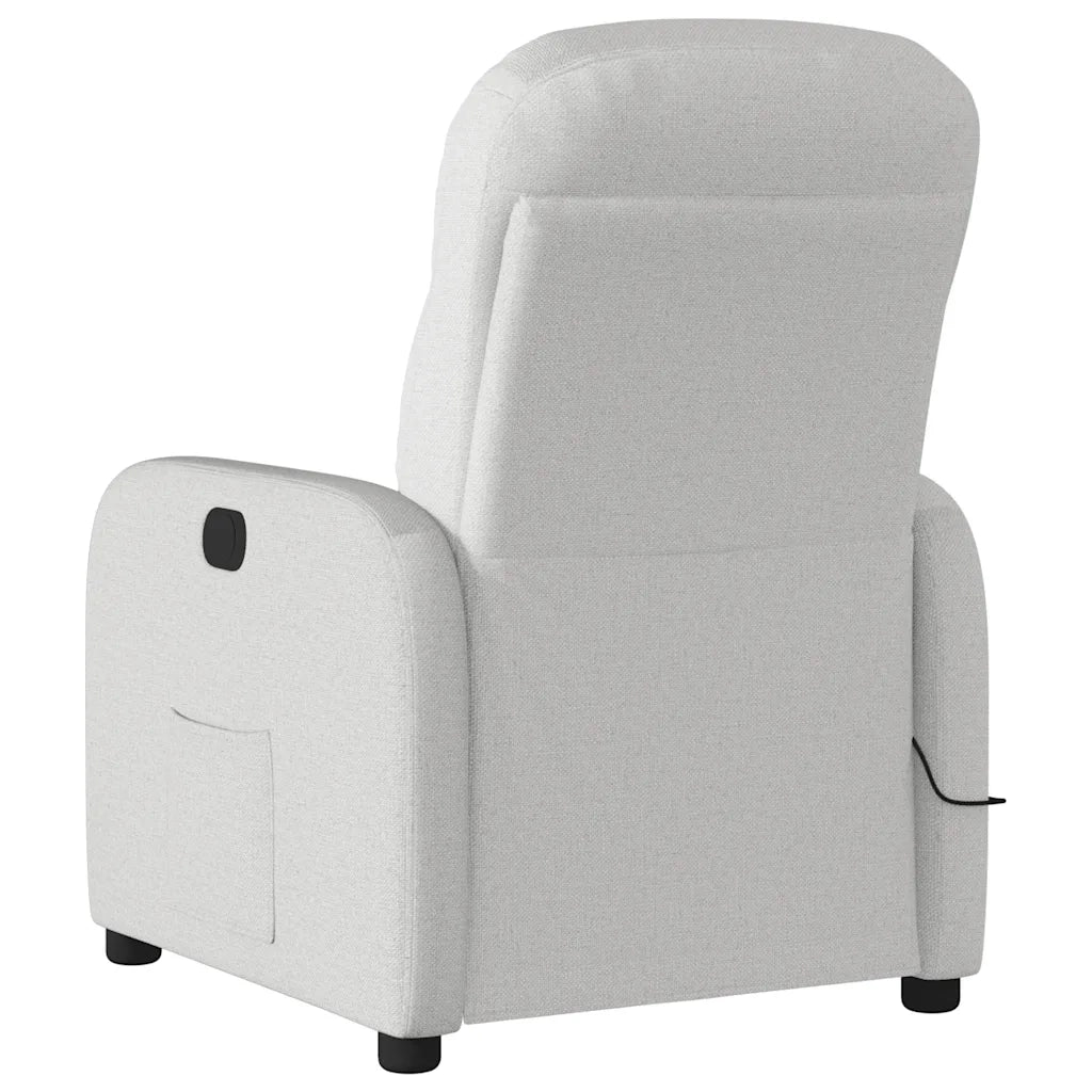 Poltrona Massaggiante | Sedia Relax Reclinabile Grigio Nuvola in Tessuto