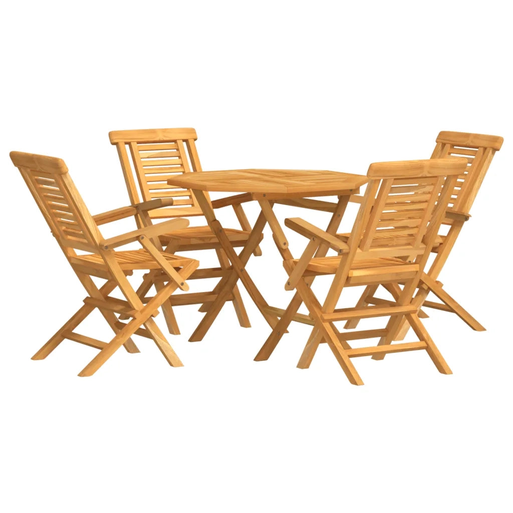 Set da Pranzo per Giardino 5 pz in Legno Massello di Teakcod mxl 76311