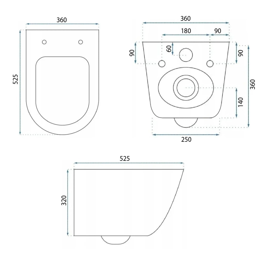 Vaso Wc Sospeso Rea Eddy N Tornado Rimless