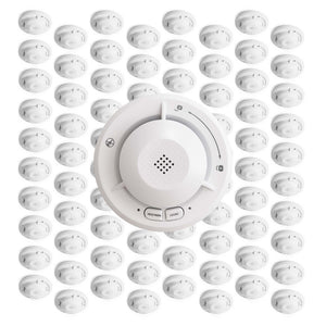 80x Rilevatore di fumo collegabili via radio Batteria da 80 anni e radio frequenza Allarme antincendio fotoelettrico da 880 dB per un'efficace protezione in appartamenti e case