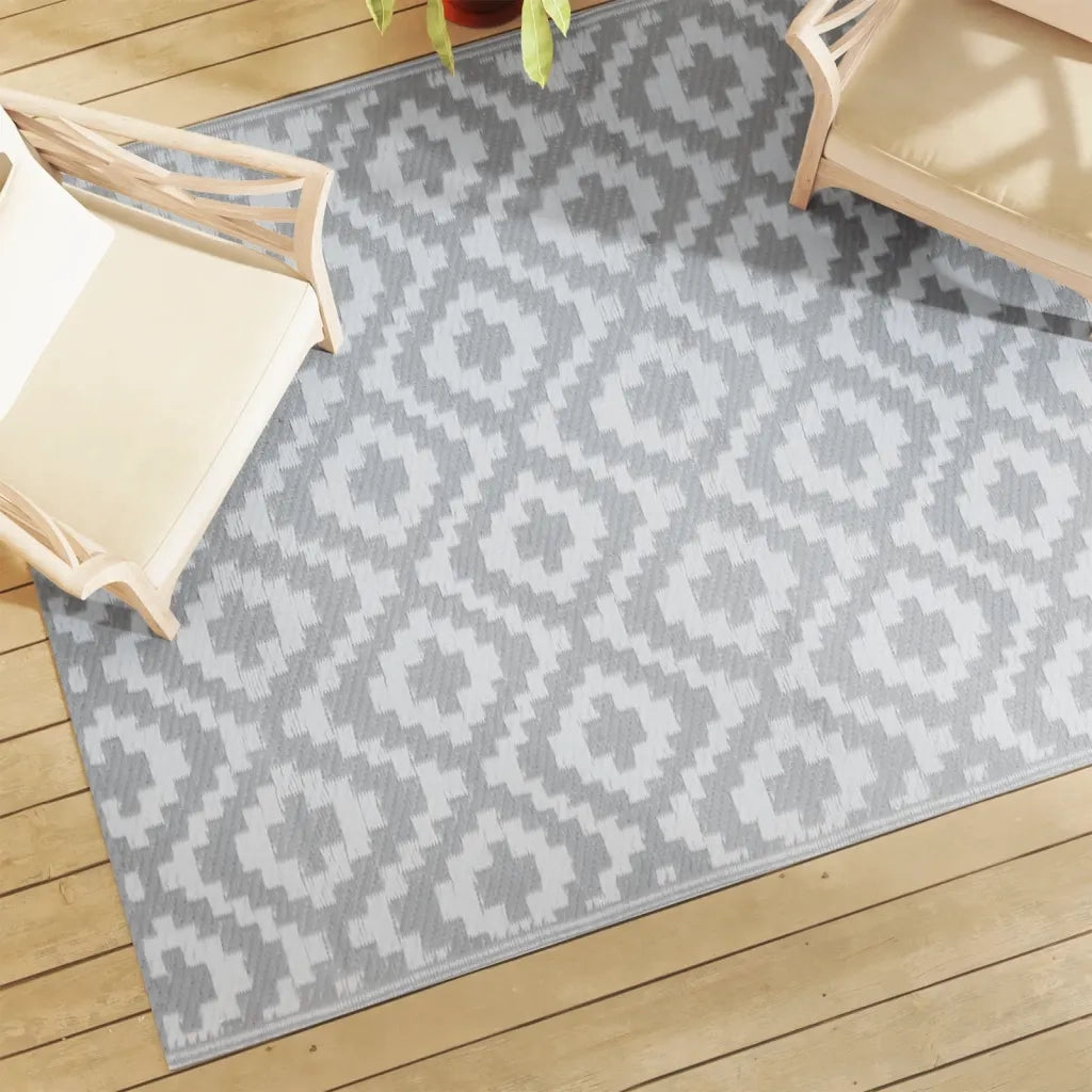 Tappeto da Esterni ARAKIL Grigio 160x230 cm in PP 368553