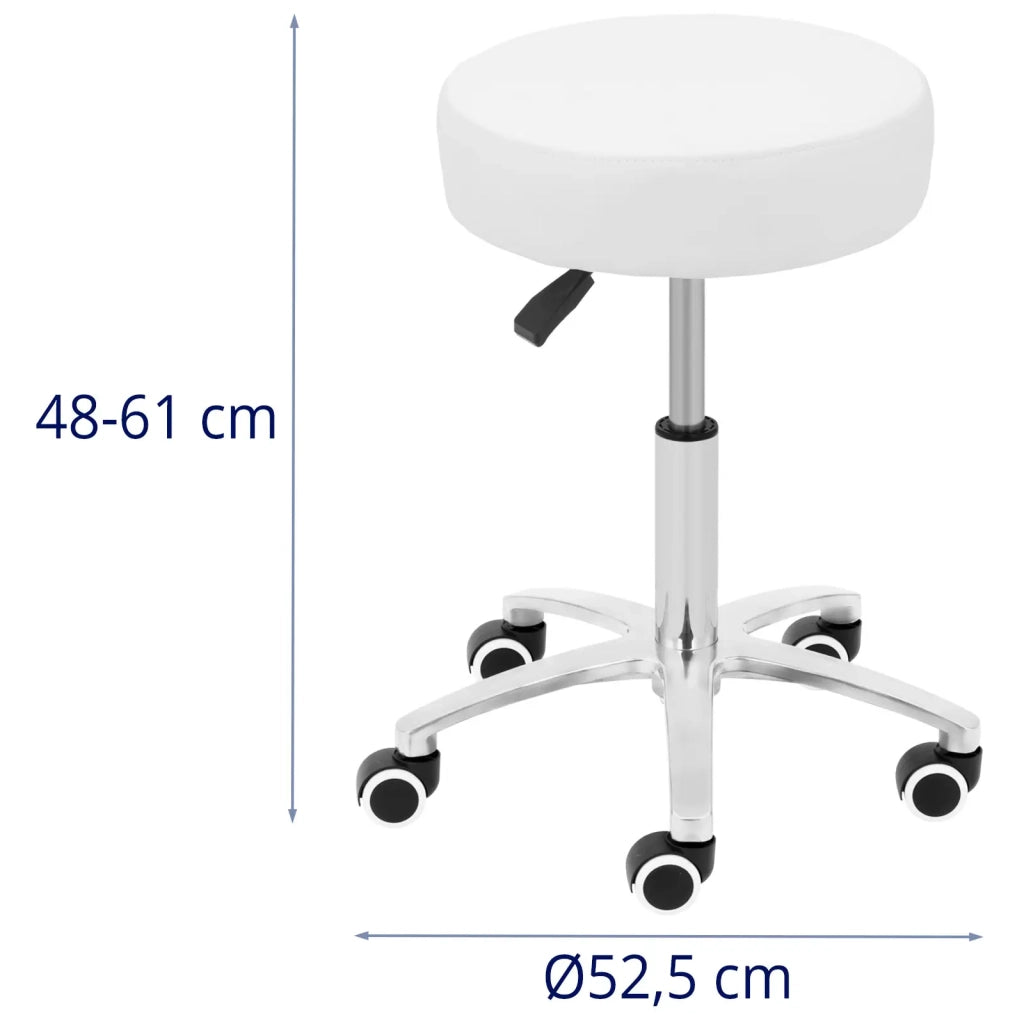 Sgabello girevole bianco da 120 kg in MDF acciaio al carbonio PP e schiuma PU bianco 14_0010106
