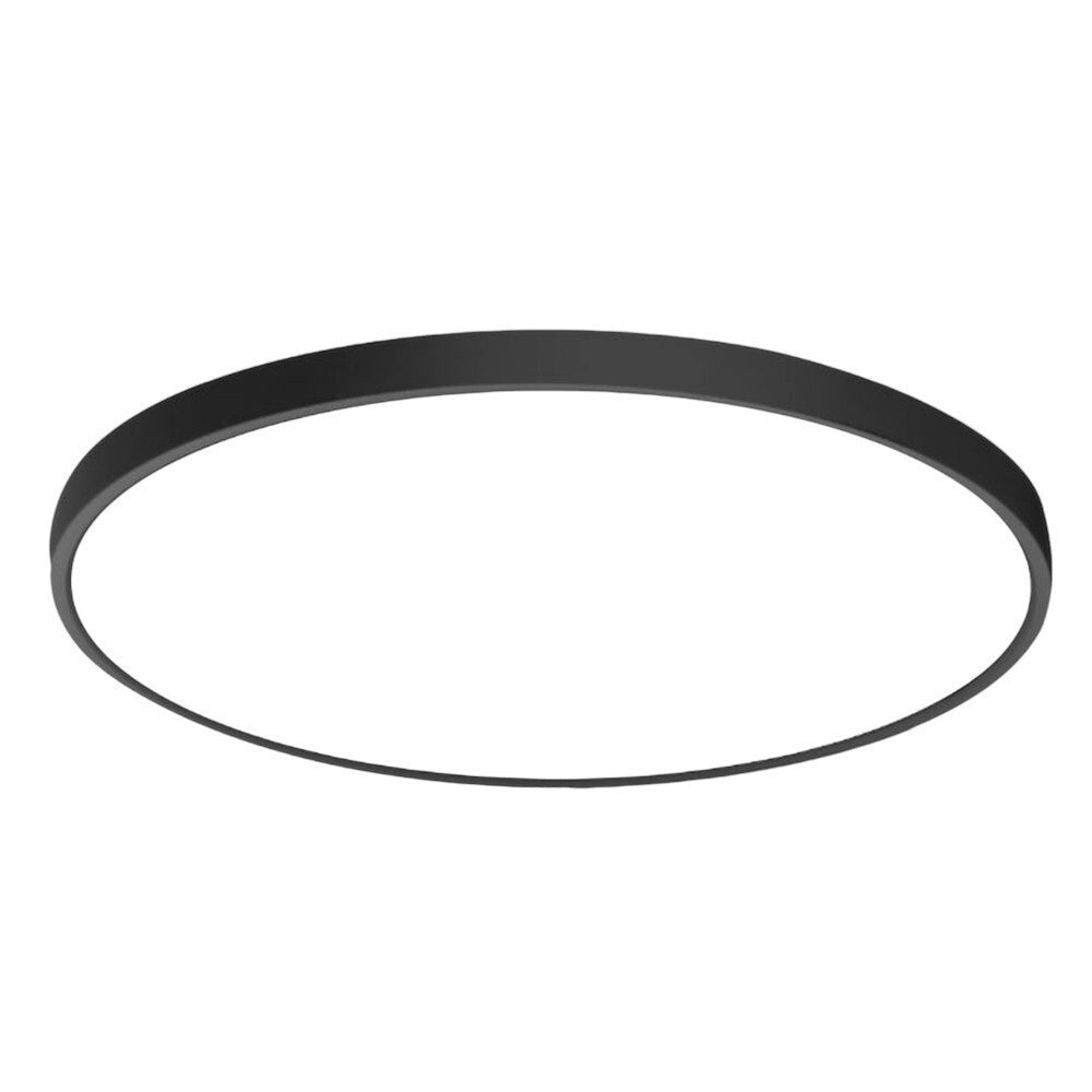 Trade Shop - Plafoniera A Led Slim 36w Ip40 Con Tecnologia Cct Da 6500k A 2700k Con Switch Lv480-3c - Nero