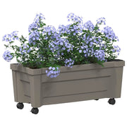 Vaso Calypso con Ruote Grigio 79 x 35 x 33 cm PP CFW6744295