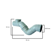 Sifone firenze orizzontale in polipropilene (1 Tappo) : Diametro - 90