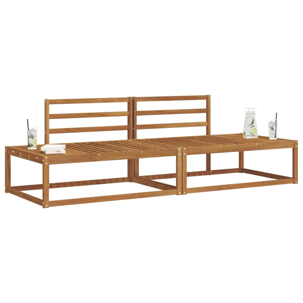 Set di divani da esterno-Sofa da giardino Naturale Legno di Acacia Massello 123946