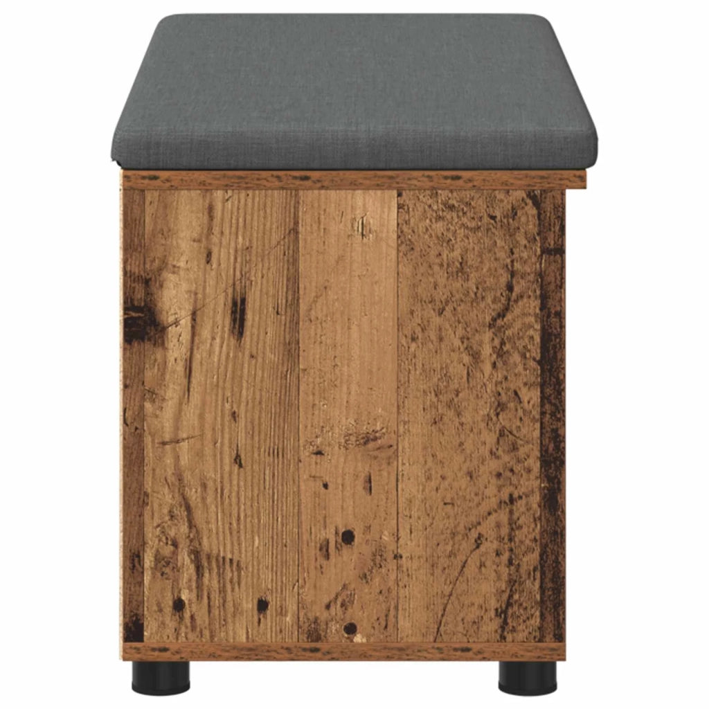 Panca per ingresso con cuscino-Sgabello-Panca da Corridoio Legno vecchio 80 x 38 x 46 cm 240356