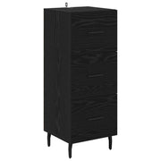 Credenza | Madia | Buffet da pranzo | Armadio da pranzo Rovere nero 34 x 34,5 x 90 cm Legno multistrato
