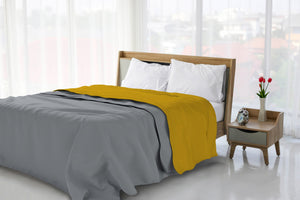 Lenzuolo Sopra in Tinta Unita Senape Matrimoniale Maxy