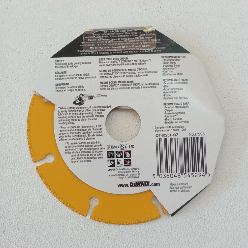 Dewalt extreme metal 115x1,3mm disco diamantato multimateriale