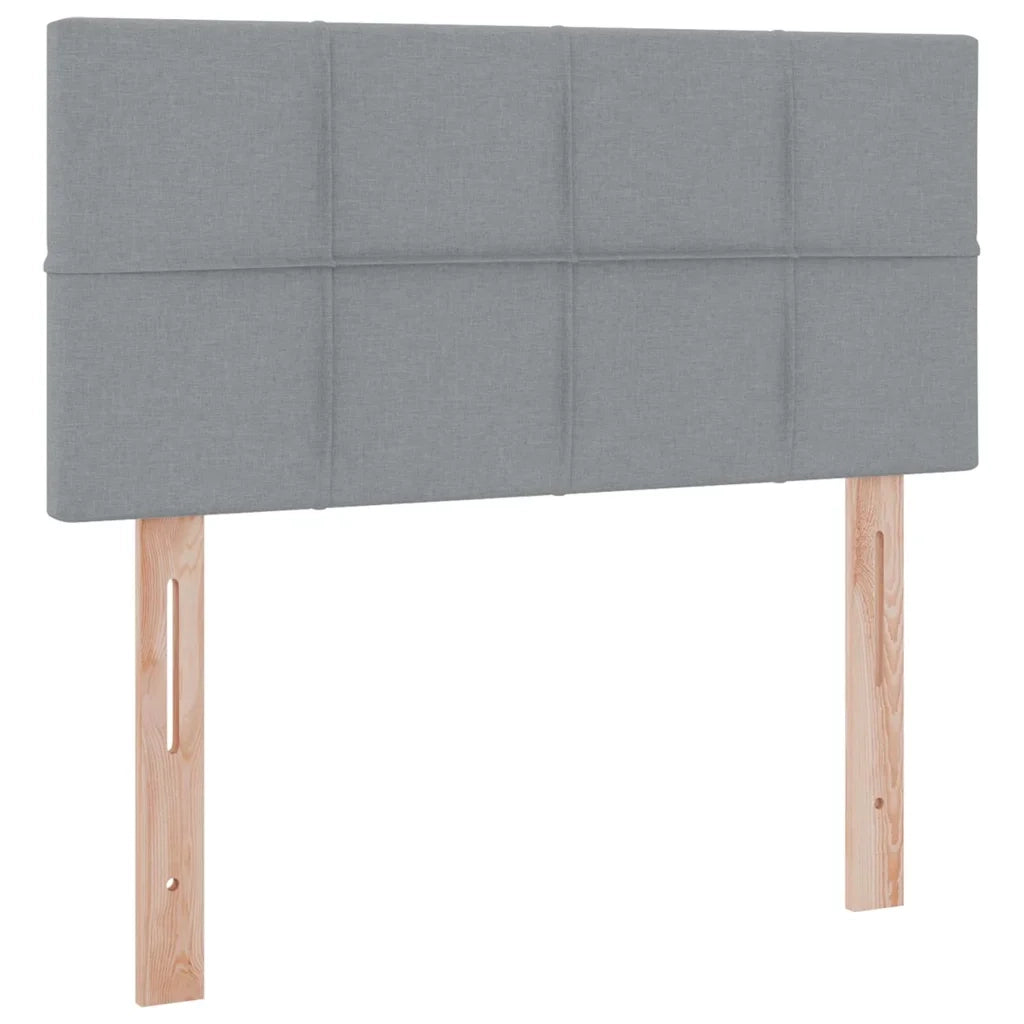 Letto con contenitore LED e materasso Grigio Chiaro 90 x 200 cm