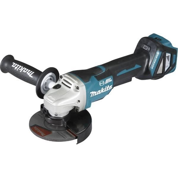 Makita DGA517Z Smerigliatrice Angolare a Batteria 18V Brushless con Velocita' Regolabile 3000-8500 rpm Disco 125 mm Freno Motore Avviamento Graduale Impugnatura Ergonomica colore Nero