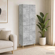 Set di armadi 2 pz Grigio Cemento Legno ingegnerizzato 3416694