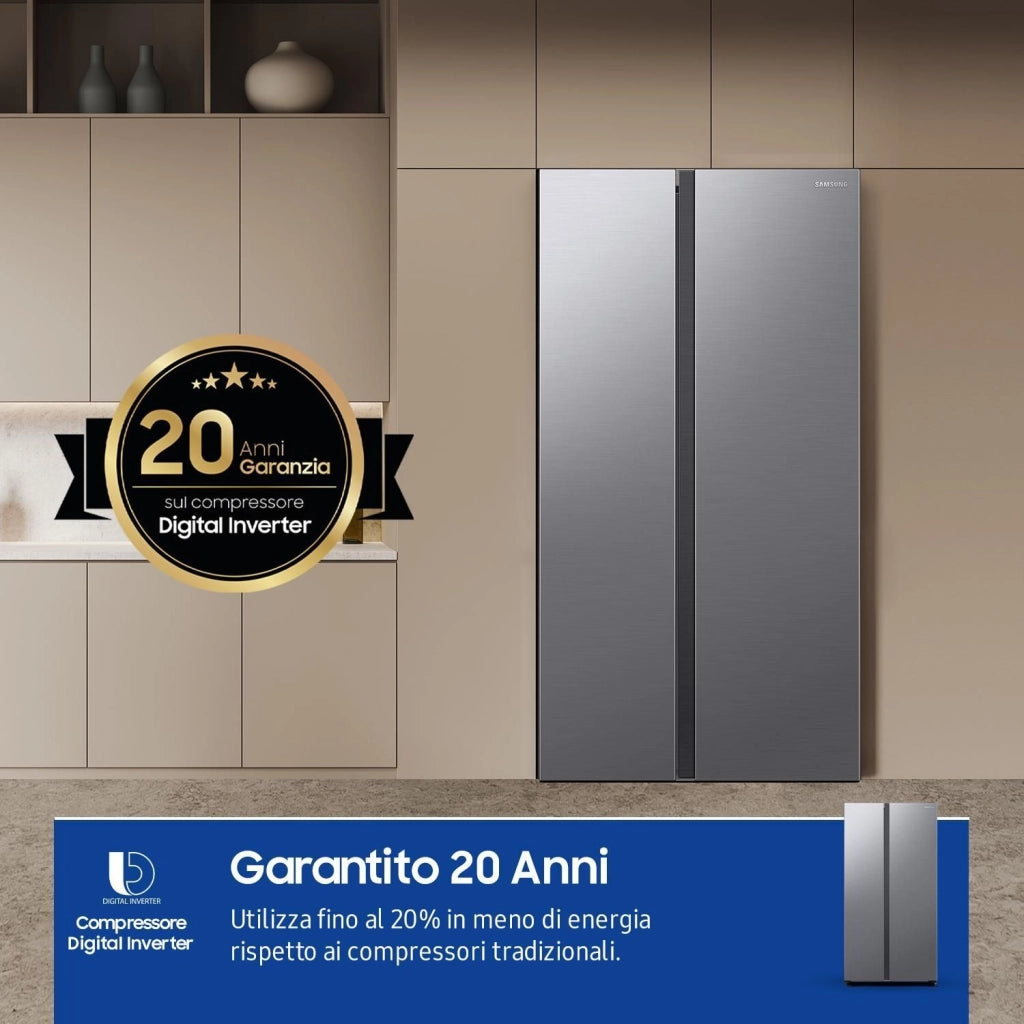 Samsung RS62DG5003S9 frigorifero side-by-side Libera installazione 655 L E Acciaio inossidabile