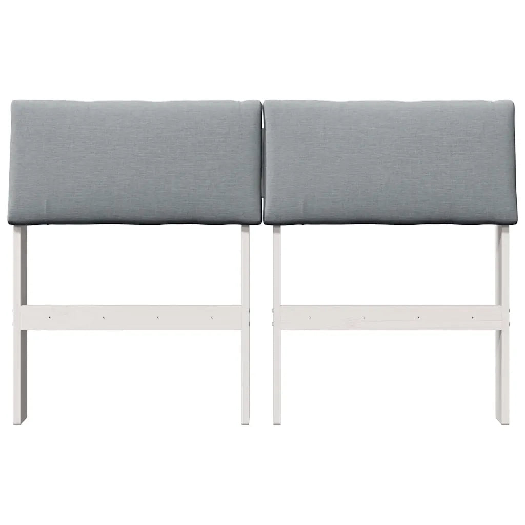 Testiera imbottita Grigio chiaro 120 cm Pino massello 879133