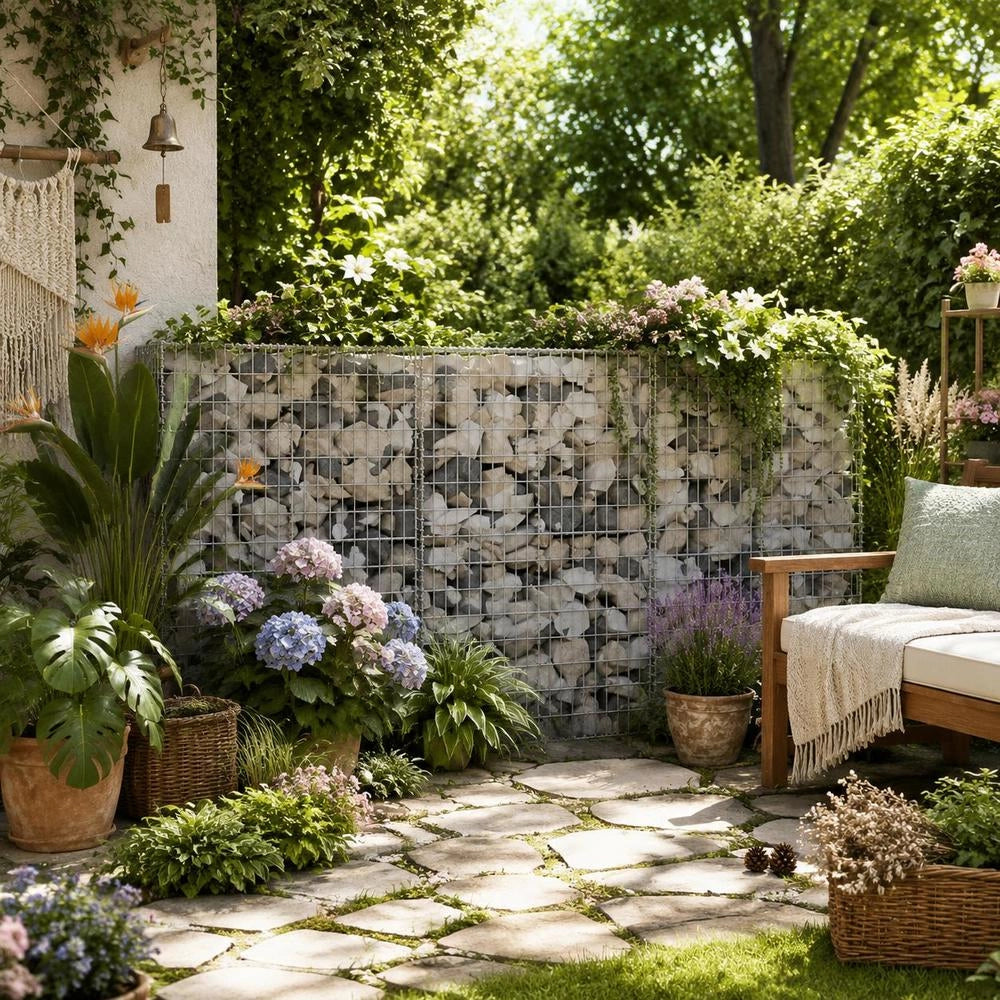 Gabion Wall With Cover, Galvanized Steel, 100x20x150 Cm