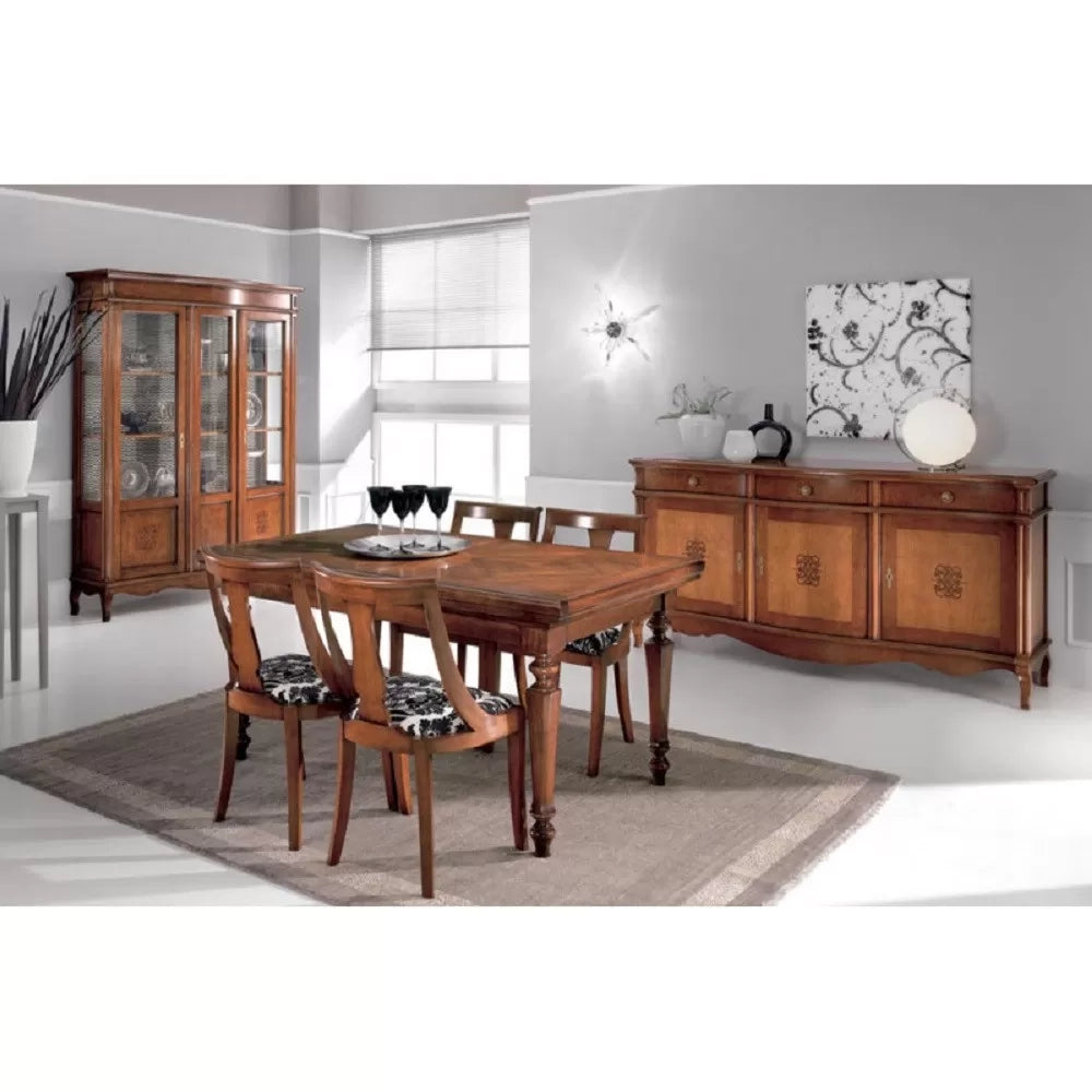 Madia credenza in legno massello 3 porte pantografate l.198 p.56 h.102 - Mobili 2G