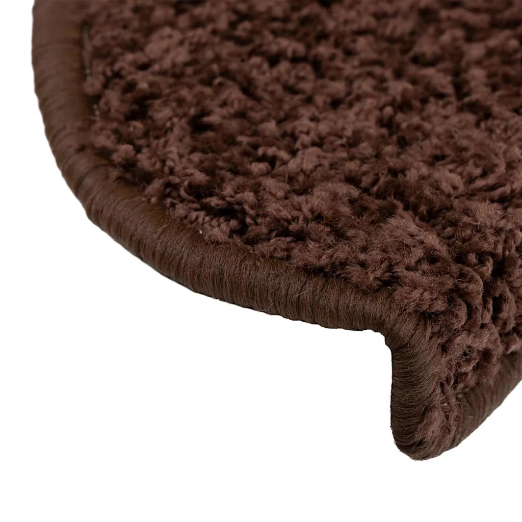 Tappetini per scale 20 pz | Gradini per Scale 65x21x4 cm Marrone Semicircolari Grandi
