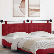 Testiera sospesa Con luce LED Rosso Vino Similpelle