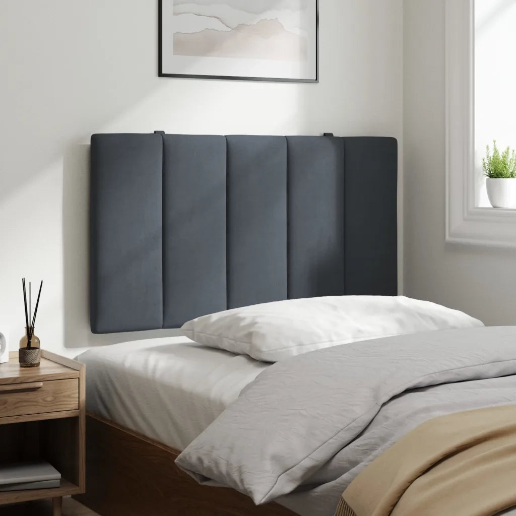 Cuscino Testiera Hanko Grigio Scuro 90 cm in Velluto 374650