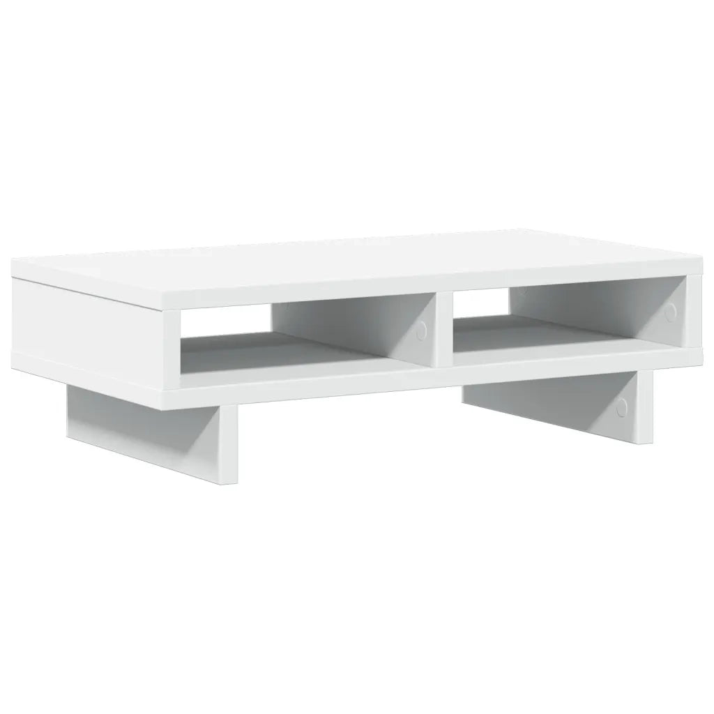 vidaXL Supporto per Monitor Bianco 50x27x15 cm in Truciolato
