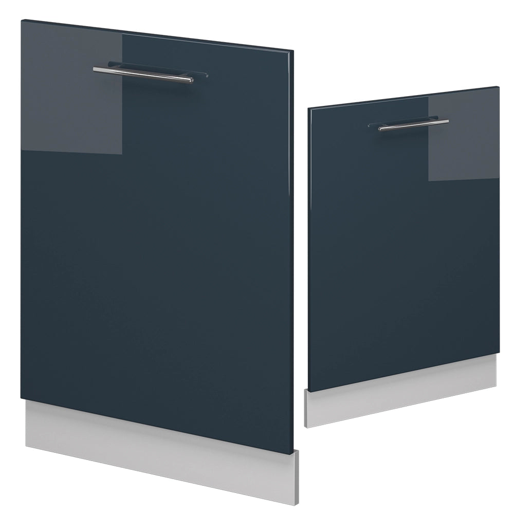 Vicco Pannello frontale della lavastoviglie Blu scuro lucido 60 cm senza piano di lavoro