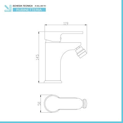 Set rubinetti lavabo e bidet cromati Paco piletta inclusa