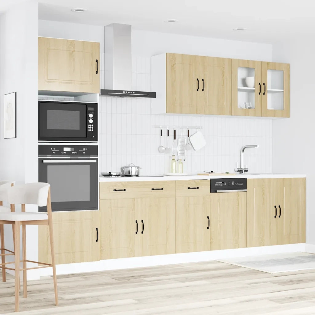 Set Mobili da Cucina 7 pz Kalmar Rovere Sonoma in Truciolato