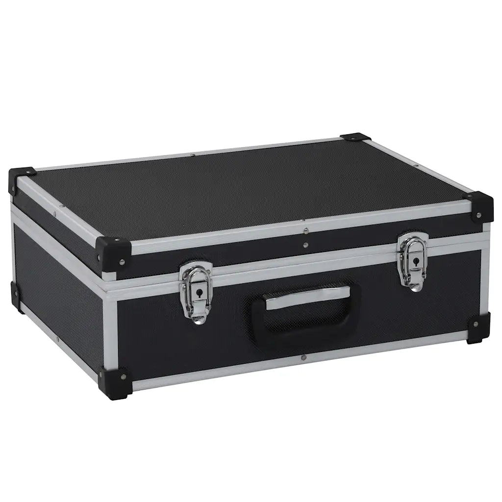 Valigetta per Attrezzi 46x33x16 cm Nera in Alluminio 91847