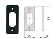 BOCCHETTA IN NYLON NERO PER CILINDRI OVALI 06027 01- - mm.23x54, spessore mm.4 (06027010) - 5 pezzi CISA