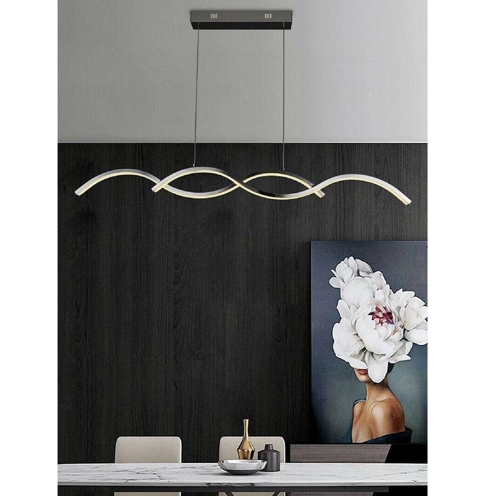 Trade Shop - Lampadario Led Moderno Lampada Twist A Sospensione 25 Watt Luce 6500k 4000k A43 -