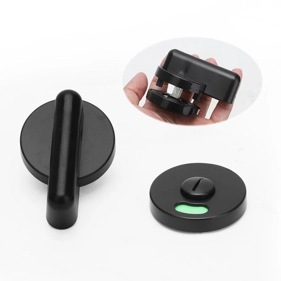 Slot per WC - Visiera - Toiletslot - Badkamerdeurslot - Chiusura - Visualizzazione Occupato/Gratuito - Adatto per spessore di porta 12-18 mm - Deurslot