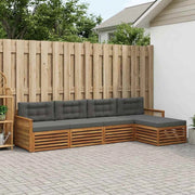 Set di divani da esterno 5 pz Naturale e Antracite 3383240