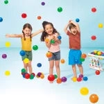 PALLINE COLORATE PZ.100  +2 ANNI  ø cm.6,5  peso kg.1,06 (49602)    INTEX
