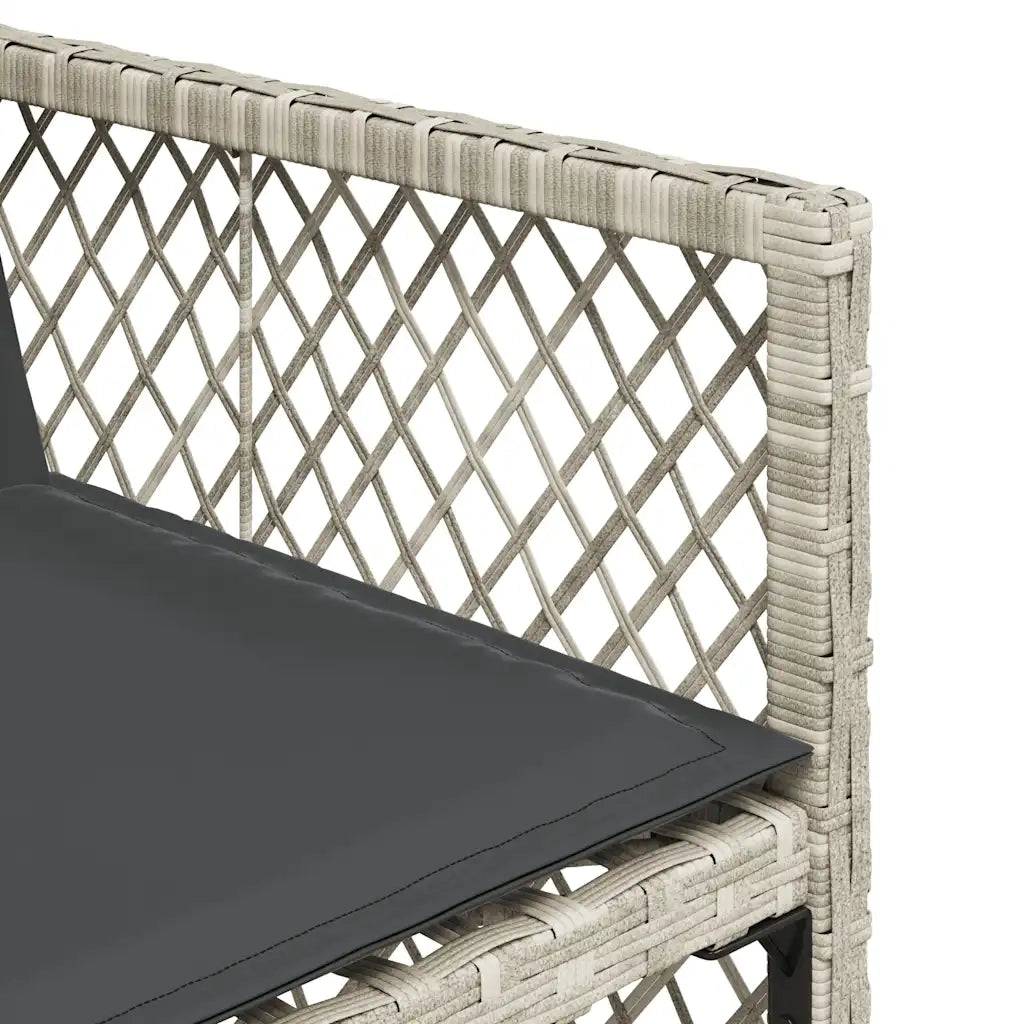 vidaXL Set da Pranzo da Giardino 13pz con Cuscini Grigio in Polyrattan