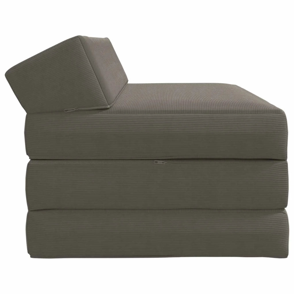 Divano Letto Pieghevole Grigio Chiaro 120 x 60 x 49 cm Tessuto 900046