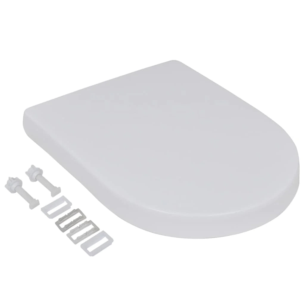Set di due sedili per WC con coperchio in plastica bianca 02_0002956