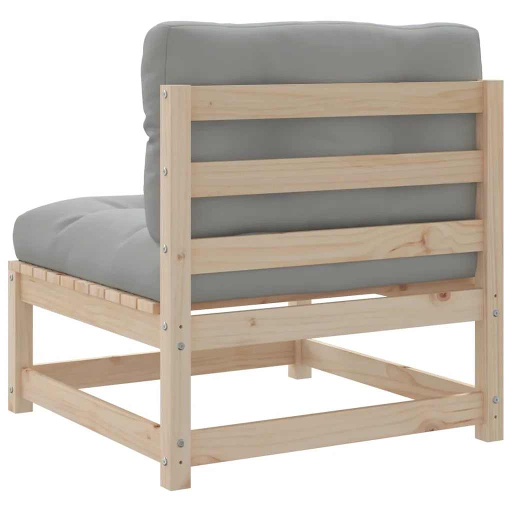 Set Divani Giardino 3 pz con Cuscini in Legno Massello di Pino 3295831