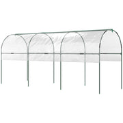 Serra invernale, serra in alluminio con tetto ad arco, ancoraggi a terra, 400 x 123 x 171 cm, trasparente