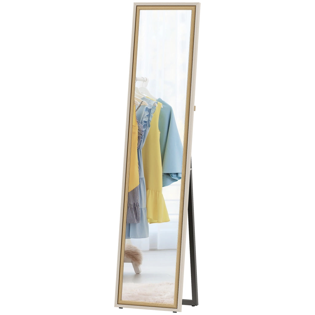 Specchio a Pieno Corpo Inclinabile o da Parete ¨C zephmum ¨C Bianco e Naturale