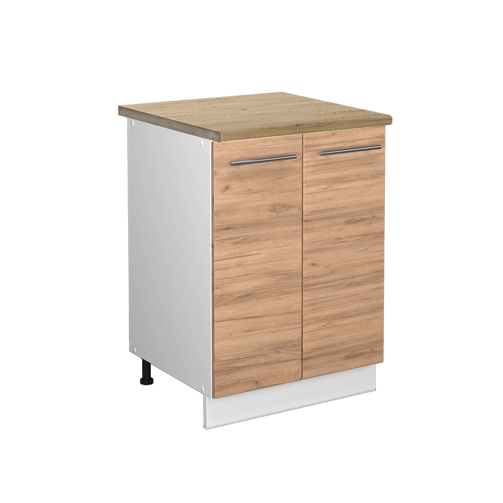 Mobiletto base cucina Fame-Line Rovere dorato/Bianco 60 cm, PL Rovere Vicco