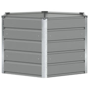 Fioriera | Cassetta per fiori | Vaso Grigio chiaro 129 x 129 x 75 cm Acciaio