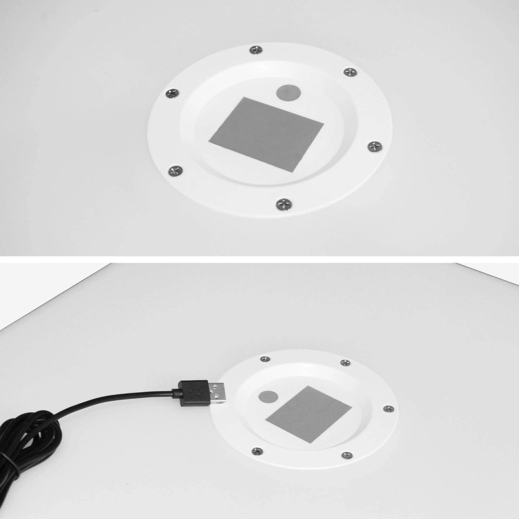Lampada a cubo led colore bianco con batteria ricaricabile, multicolor