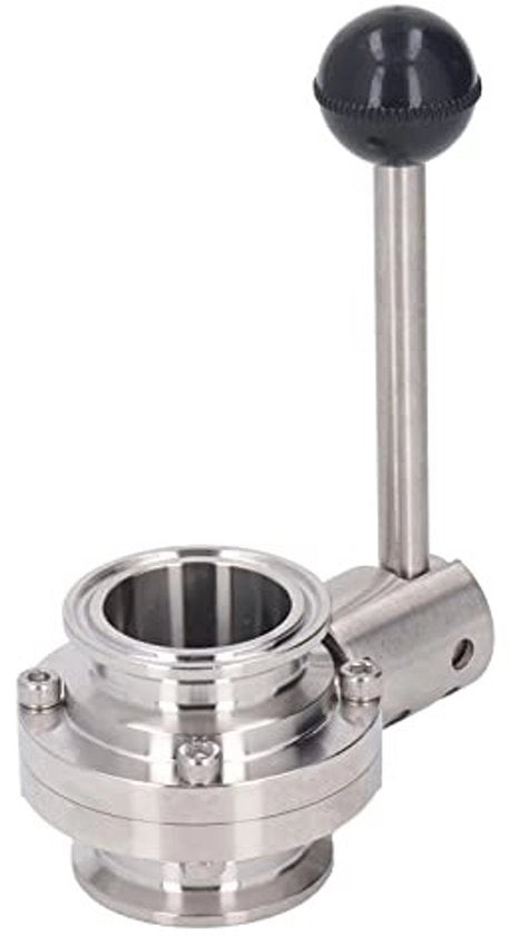 Valvola a Farfalla - Raccordo Rapido - Acciaio Inossidabile 304 - Pressione Massima PN1.6 - Temperatura Massima 150 °C - Facile da Usare - Valvola a Vaso