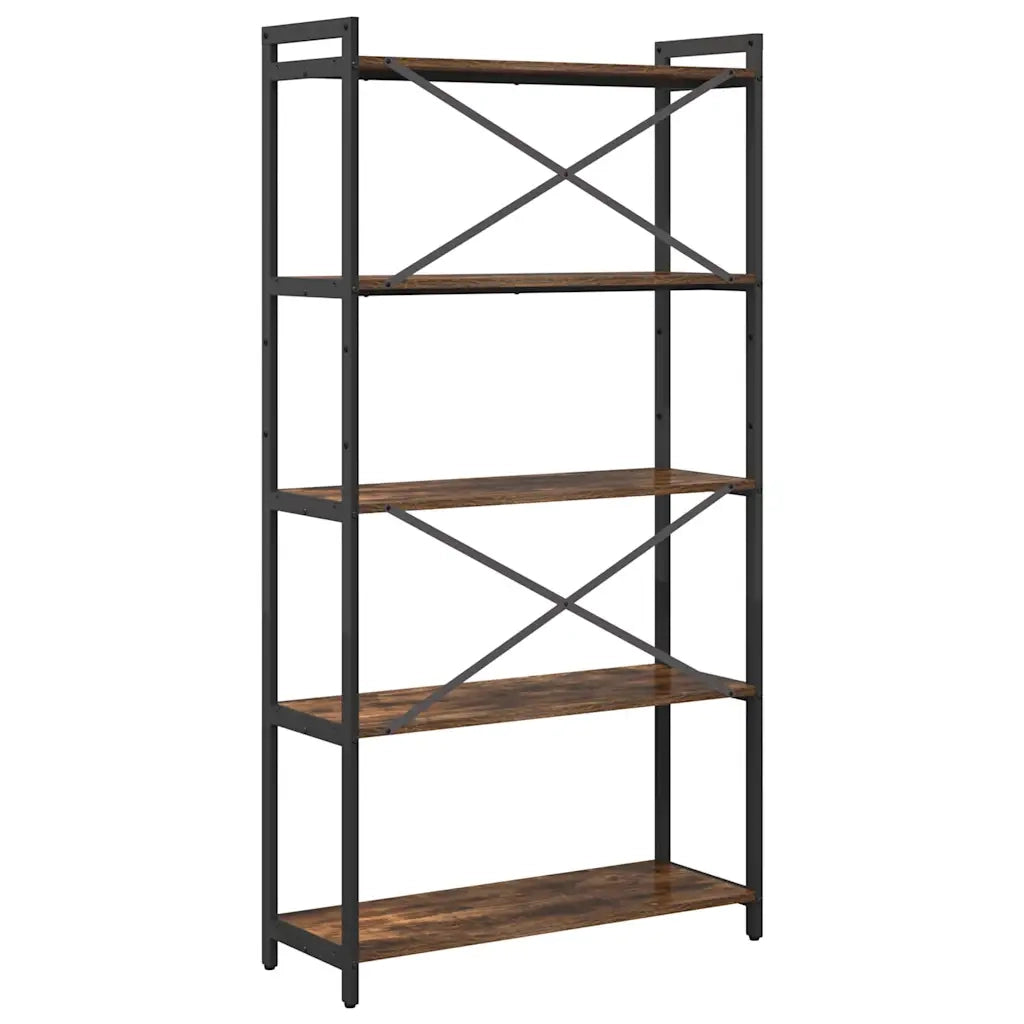 vidaXL Libreria Rovere fumo 80 x 30 x 153 cm Legno multistrato