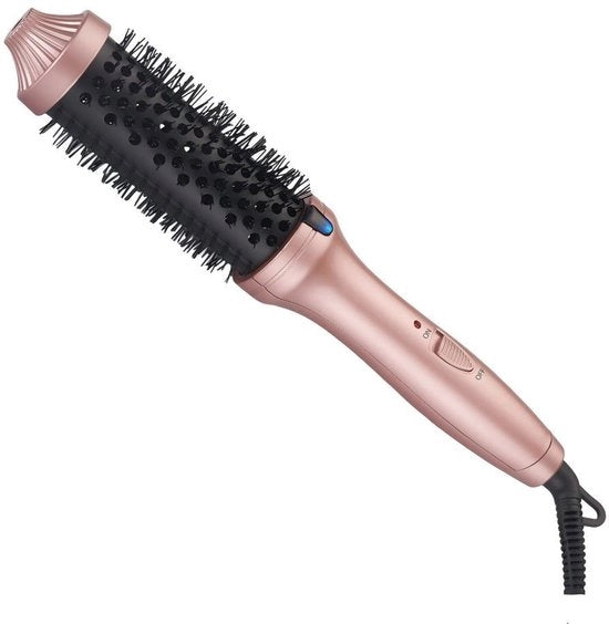 Kam per capelli elettrico, stilo e raggiera, rapido riscaldamento, morbido per i capelli, raggiera alta - rosa