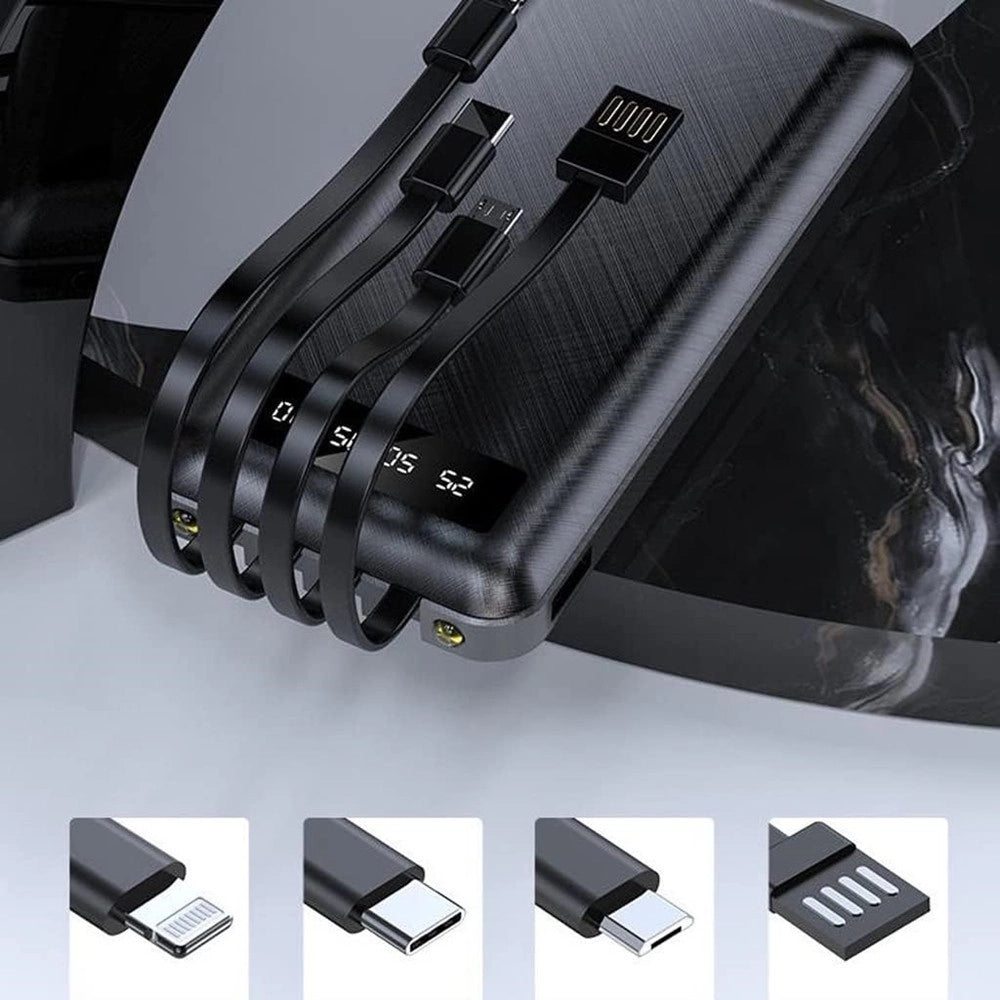 Trade Shop - Power Bank Portatile Di Grande Capacità 20000 Mah Ricarica Rapida Leggero Display A Led -