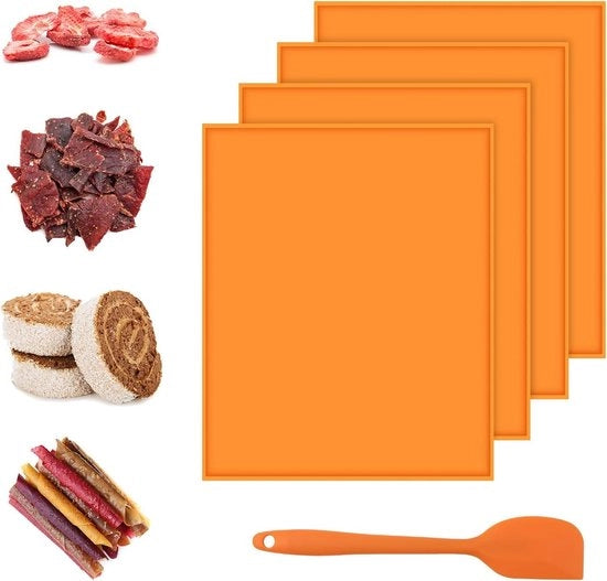 Set di 4 fogli di silicone per deidratatore con rivestimento non aderente per lastra di bordo