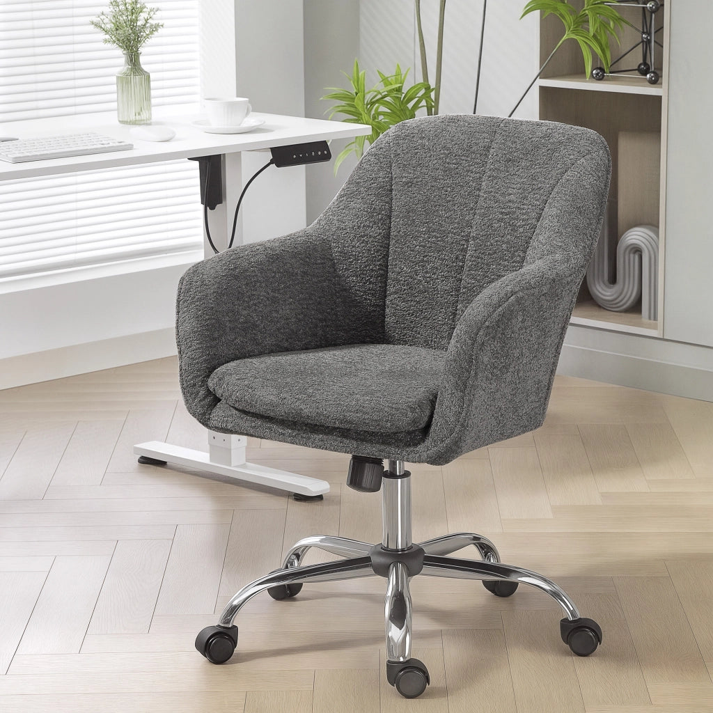 Sedia da ufficio ergonomica regolabile in altezza ¨C zephmum ¨C grigio