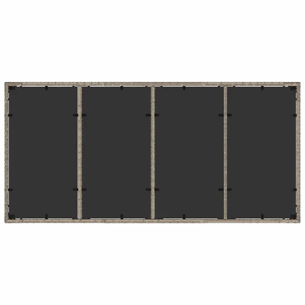 Set da Pranzo per Giardino 7 pcs Grigio chiaro polyrattan 3334899